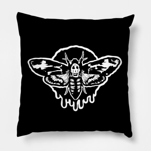 Silence of the lambs moth Pillow by HeichousArt