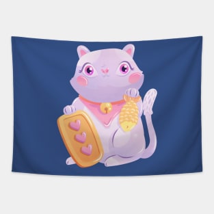 Kawaii lucky cat Tapestry