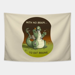 Stegi the Friendly Zombie-saurus Tapestry