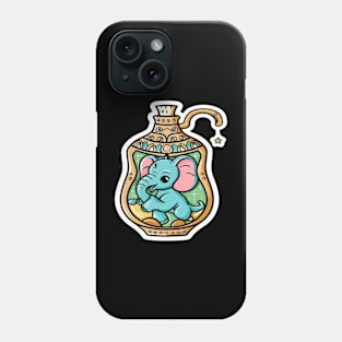 Cute Elephant in a Genie Bottle Phone Case