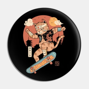 Meowster Skater Pin