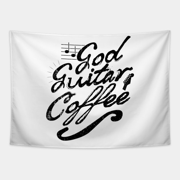 Guitar player - God Guitar Coffee Music Lover Funny Christian Tapestry by johnii1422