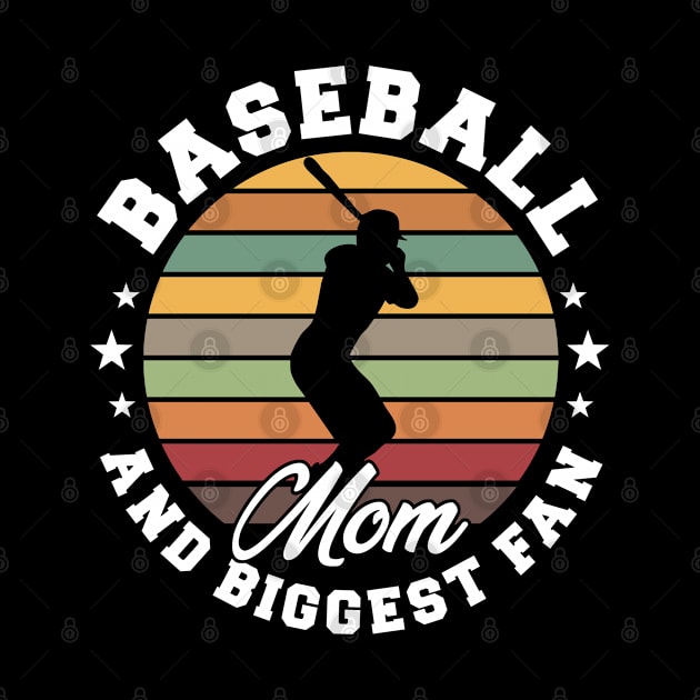 Baseball Mom and Biggest Fan Baseball Retro by Stoney09