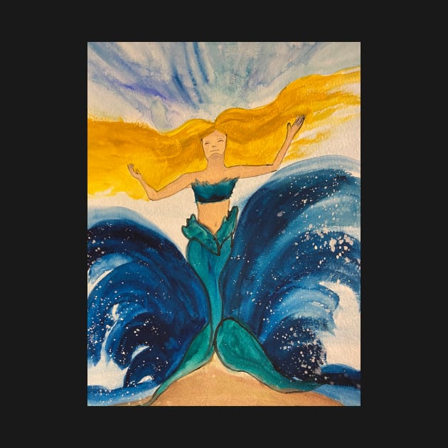 Mermaid Watercolor by Mandiehatter