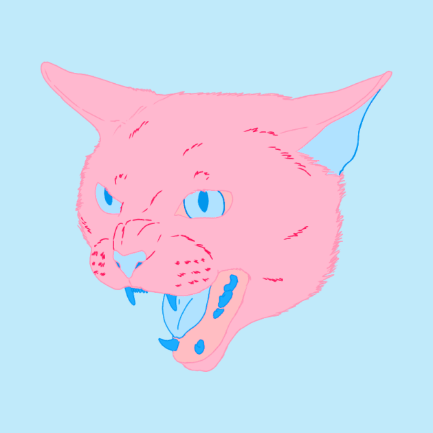 Vaporwave Cat - Pink Lemonade by Basicallyimbored