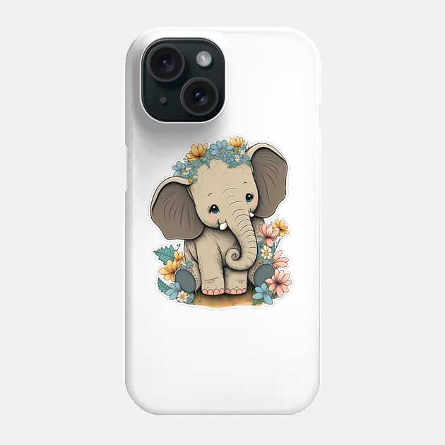 Adorable elephant Phone Case by yinon-h