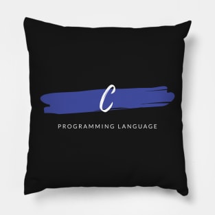 C Programming Language Paint Smear Pillow