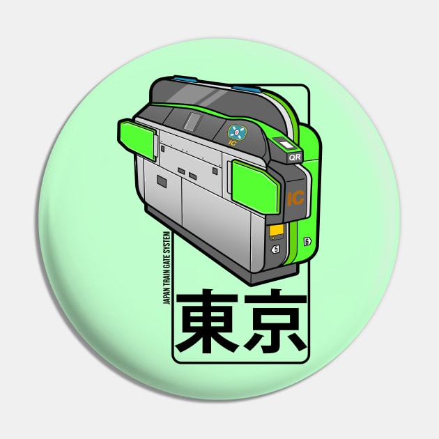 Yamanote Line Train Ticket Gate Pin by Cerealbox Labs