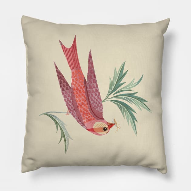 Upside Down Bird Bug Pillow by Rebelform