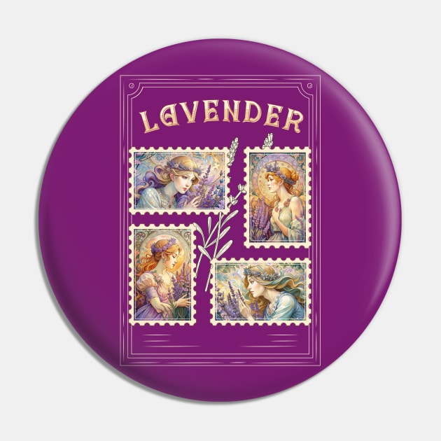 Provence. Lavender Pin by CatCoconut-Art