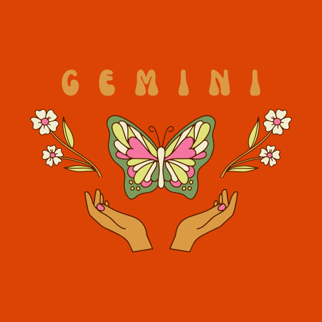 Hippie Aesthetic Gemini Art by rosiemoonart