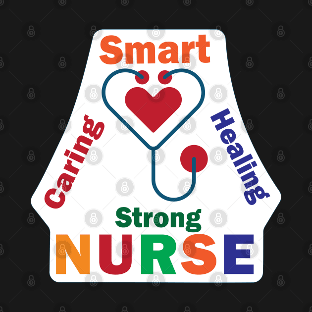 Colorful Stethoscope Heart Desig  Nurse and Nursing students and medical Students by ArtoBagsPlus