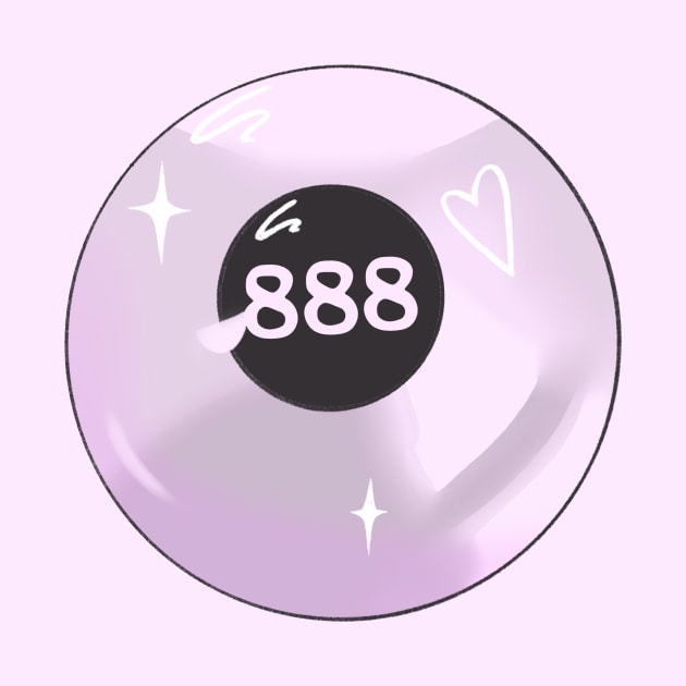 888 Angel Number Pool Ball by novembersgirl