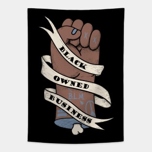 Black Owned Business - Power Fist Lowbrow Original Art Tapestry