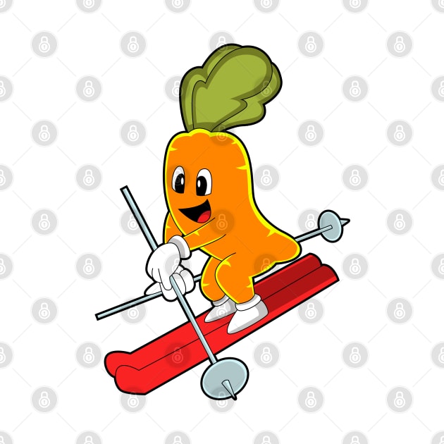 Carrot as Skier with Ski by Markus Schnabel