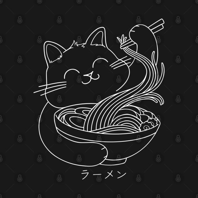 Ramen Cat Line Art by Bruno Pires