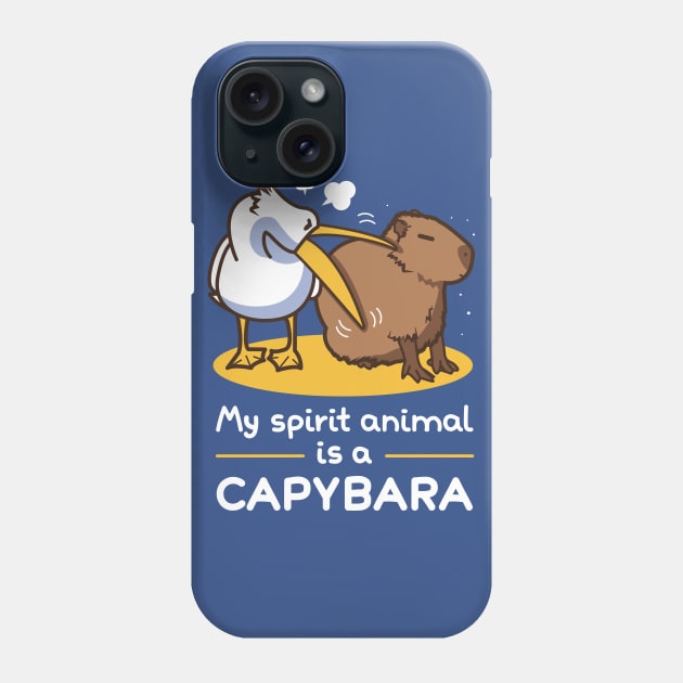 My spirit animal is a capybara v2 Phone Case by Domichan