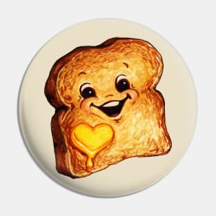 Toast Cartoon Pin