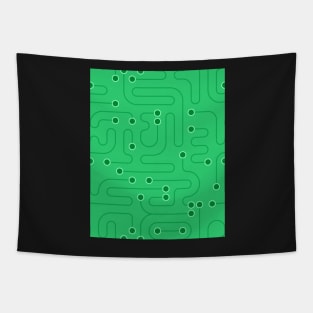 Green Circuitry Tapestry