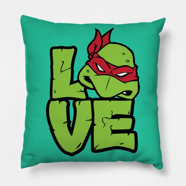 Turtle Love (Raphael) Pillow by RobRetiano