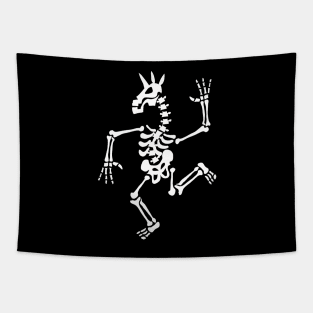 Skeleton Unicorn Dance Tapestry