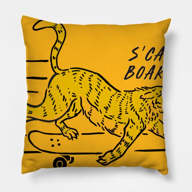 S'CAT BOARD Pillow by Ibnu26