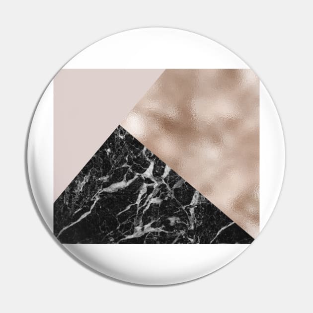 Layered rose gold and black campari marble Pin by marbleco