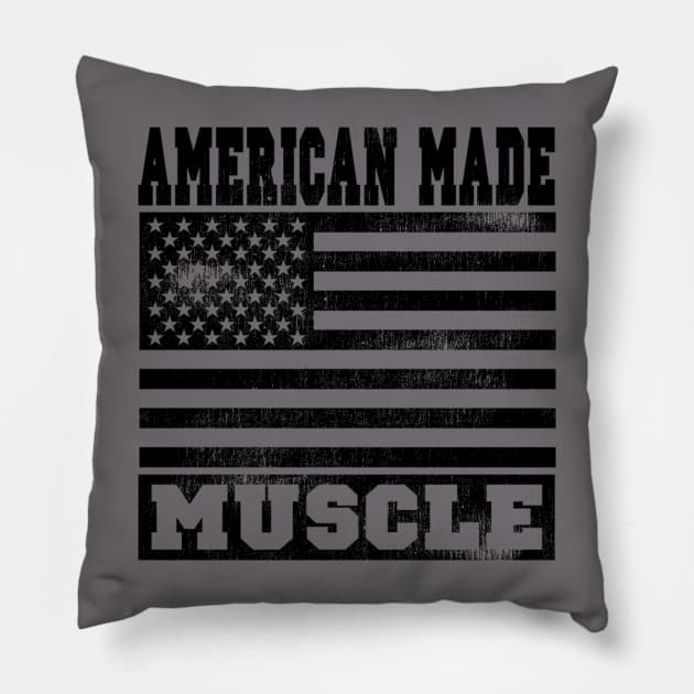 AMERICAN MADE MUSCLE Pillow by MuscleTeez