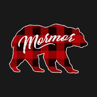 Red Plaid Mormor Bear Shirt Matching Pajama Family T-Shirt