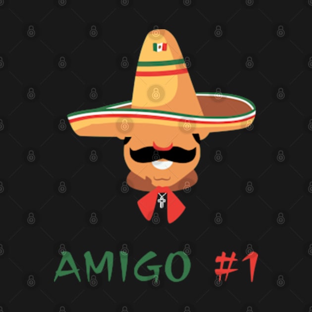 Funny Mexican Amigo #1 Group Matching by Shopinno Shirts