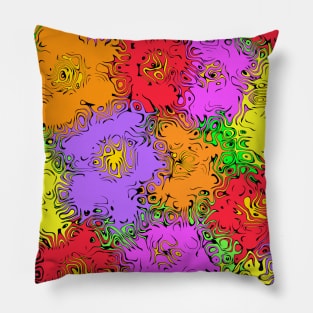 Swirly Flowered Heart Pillow