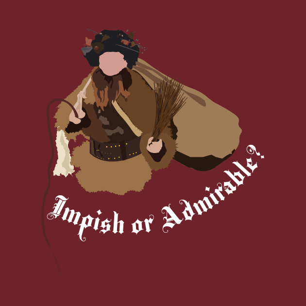 Dwight Schrute Impish or Admirable Belsnickel Art – The Office (white text) by Design Garden