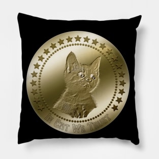 Cat Kitten Coin Currency Crypto Pillow