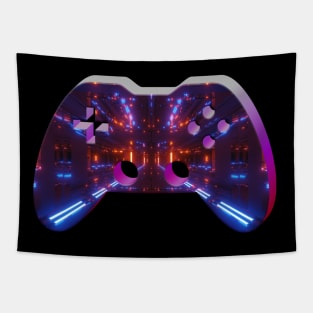 Futuristic Abstract Lights - Gaming Gamer Abstract - Gamepad Controller - Video Game Lover - Graphic Background Tapestry