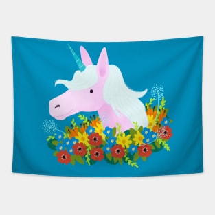 Unicorn and Flowers Tapestry