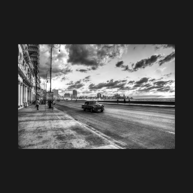 The Malecon, Black And White, Havana, Cuba by tommysphotos