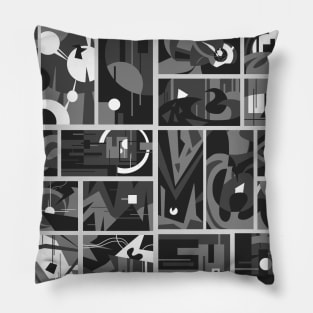 B/W abstraction Pillow