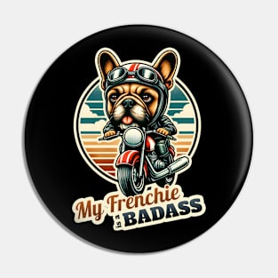 Biker French Bulldog Pin