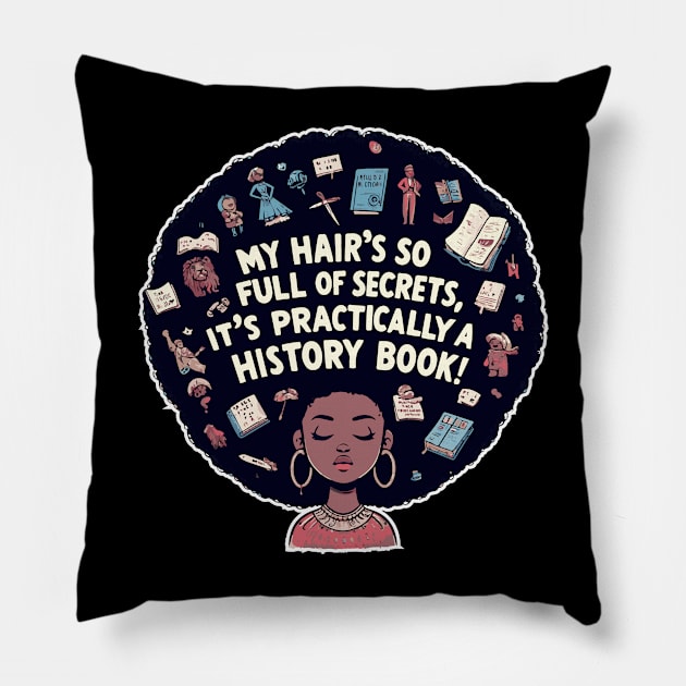 Historical Treasures Hair Illustration Pillow by star trek fanart and more