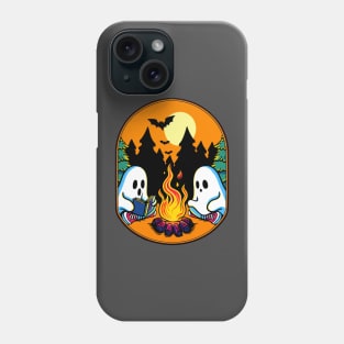 Vintage ghost book reading camping gothic halloween teachers Phone Case