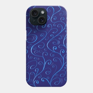 Glowing Blue Swirls Phone Case