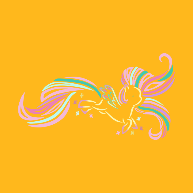 Tribal Pony - Rainbow Power Fluttershy by Alaina Williams