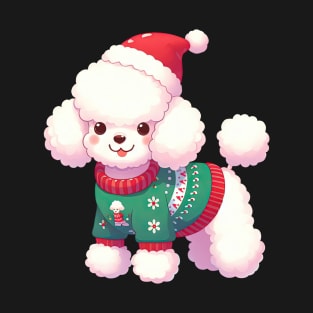 Cute Christmas Poodle T-Shirt