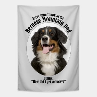 Lucky Bernese Mountain Dog Tapestry