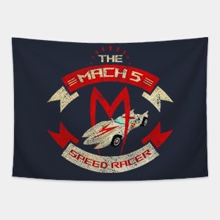 Retro Mach 5 Race Tapestry