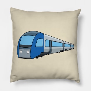 Electric train cartoon illustration Pillow