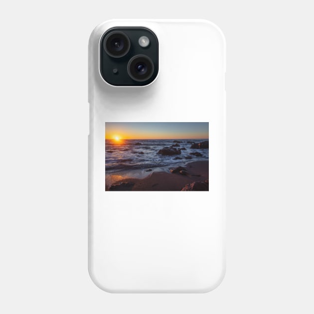 Pacific Coastal Sunset Phone Case by photogarry