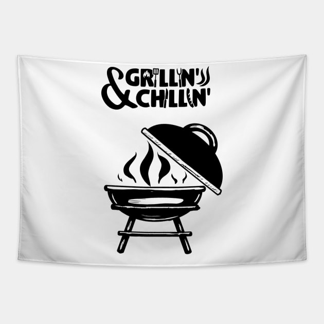 Grilling & Chillin Bbq season Tapestry by Fun Planet