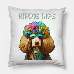 Hippie Life Poodle Pillow