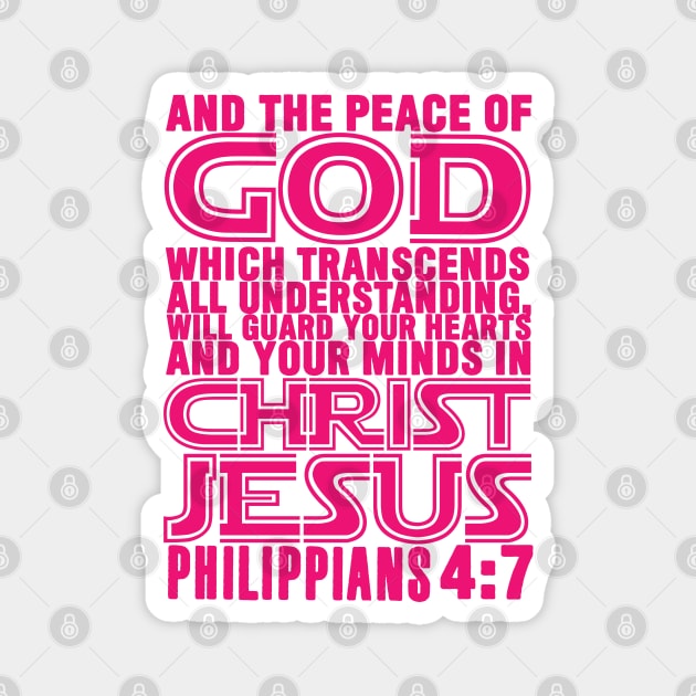 Philippians 4:7 Magnet by Plushism